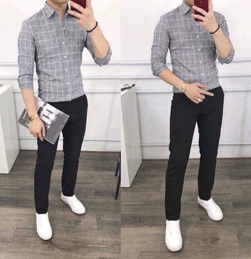 Áo sơ mi nam kẻ Caro - áo sơ mi nam HÀNG CAO CẤP