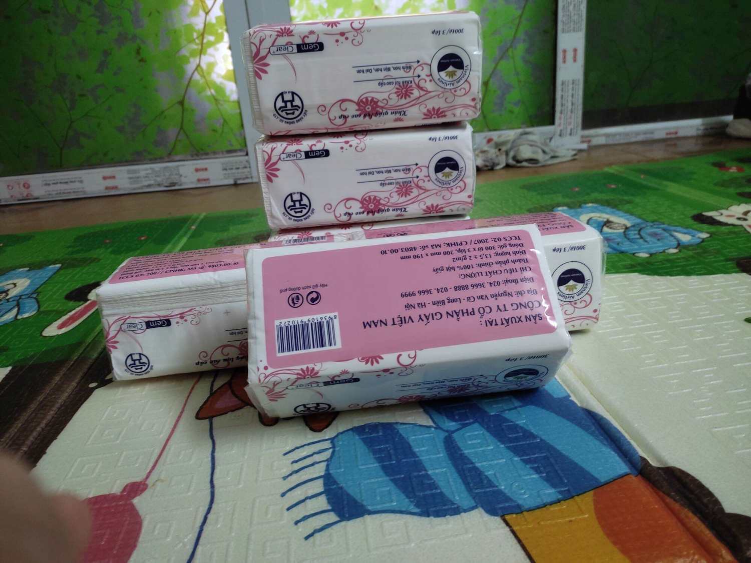 [HCM] Combo 5 gói - Khăn giấy lụa rút HK 300 tờ / 3 lớp ( Hàng lᴏại 1)