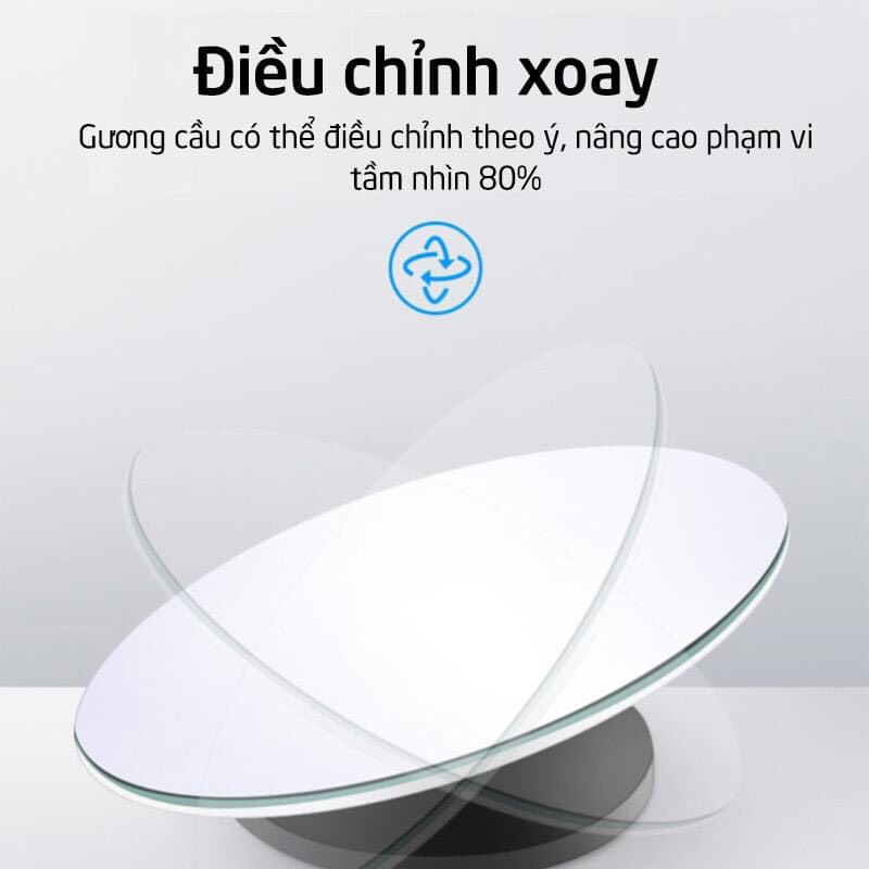 Gương Cầu Lồi gắn gương chiếu hậu ô tô , xóa điểm mù , 1 cặp gồm 2 cái