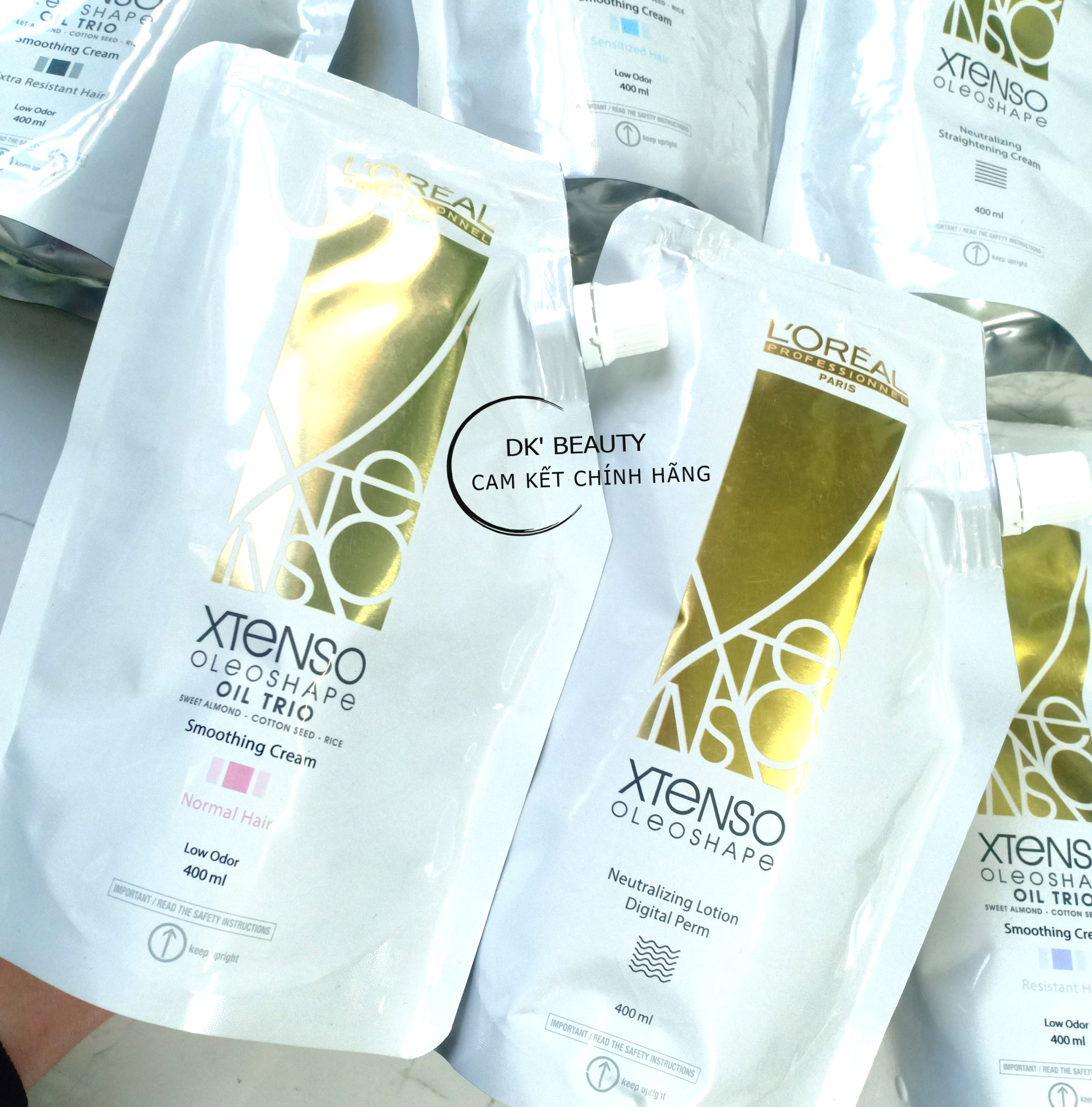 Thuốc Duỗi Tóc, Uốn Tóc, Dập Uốn, Dập Kem Oleo Shape - 400ml - Loreal Professionnel