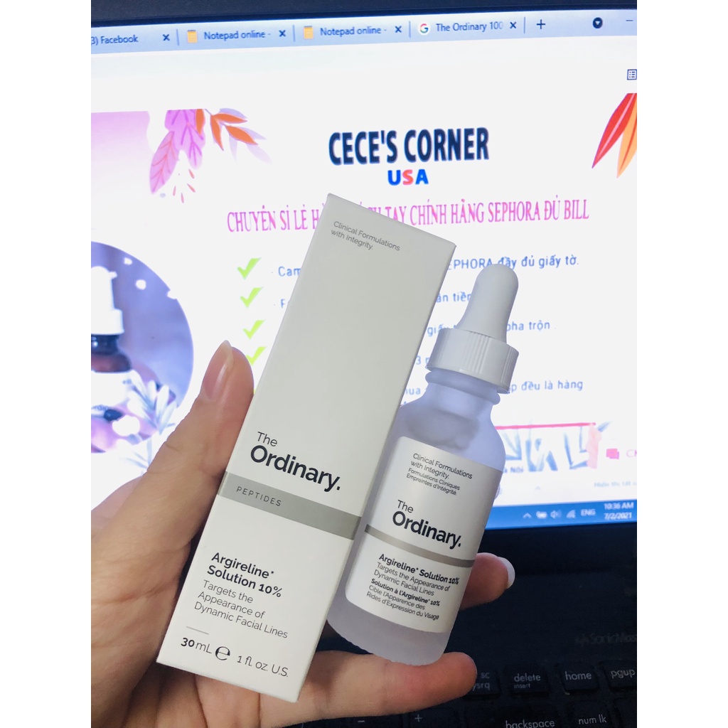 Serum Căng Da, Xóa Mờ Nếp Nhăn The Ordinary Argireline Solution 10% 30ml[BII SEPHORA]