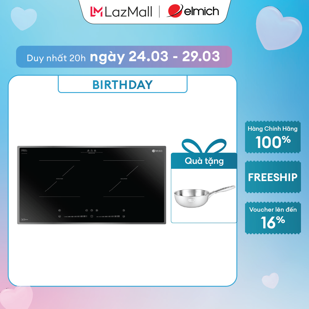 (Chỉ 15-17.11)Bếp từ đôi Elmich ICE-3492