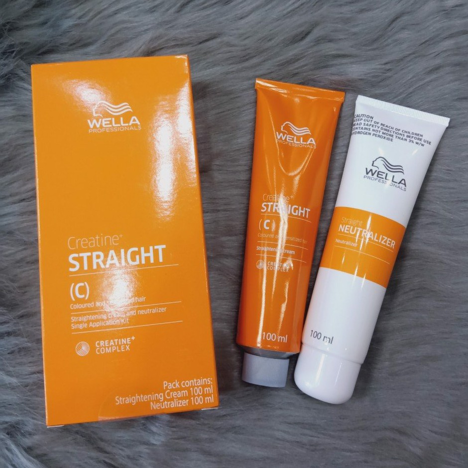 Kem duỗi tóc wella dạng gel màu cam duỗi tại nhà 100ml tóc yếu chữ c
