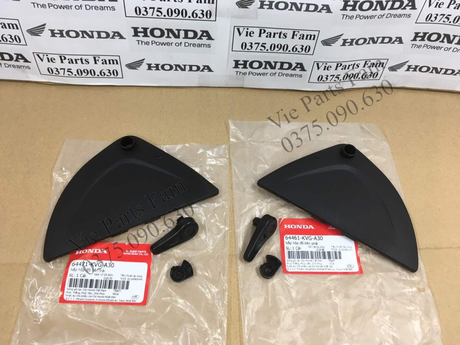Bộ nắp hộp đồ trước ab đời đầu/ air blade 2007-2008, hàng din honda mới 100%