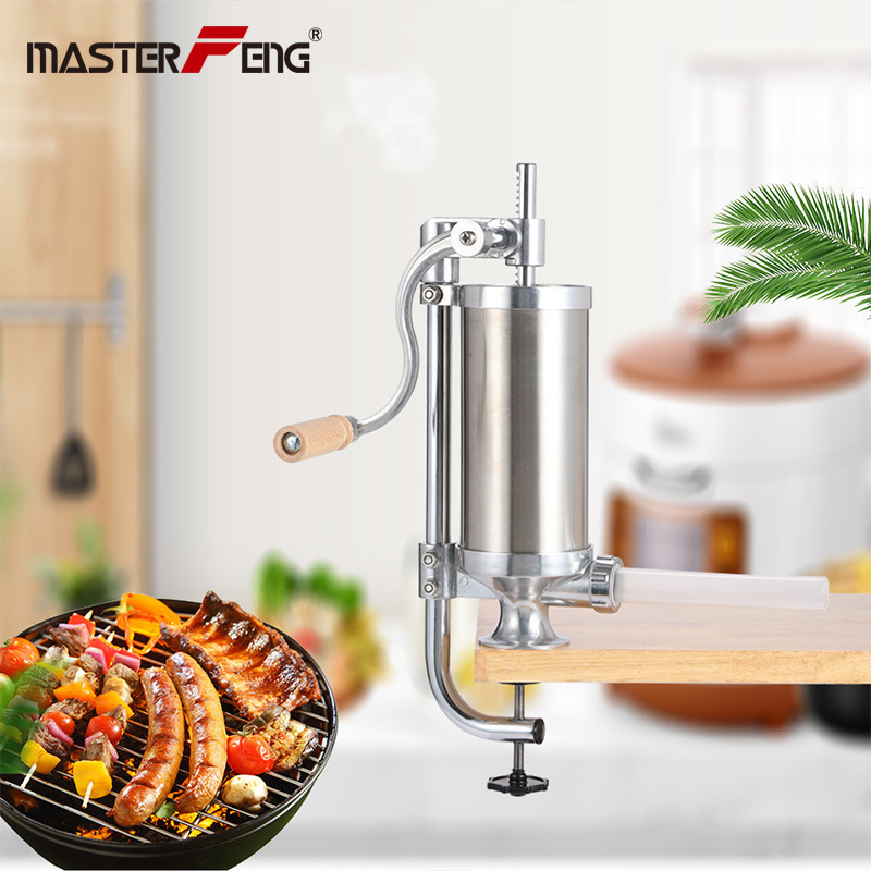 Dụng cụ máy nhồi lạp xưởng, đùn xúc xích, dồi sụn thủ công gia đình bằng inox cao cấp – 2.5 lbs = 1.5 kg thịt
