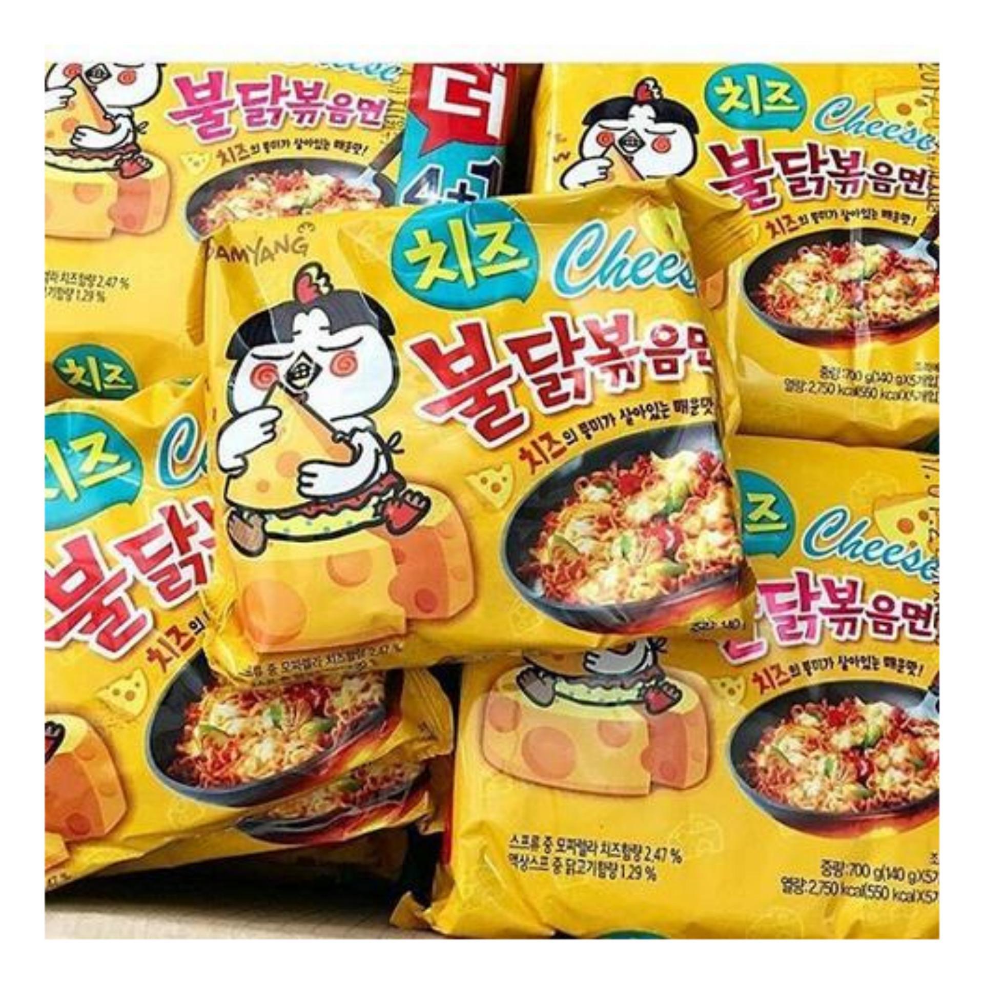 combo 5 gói Mì siêu cay phô mai SamYang Hàn Quốc ( gói 140g )