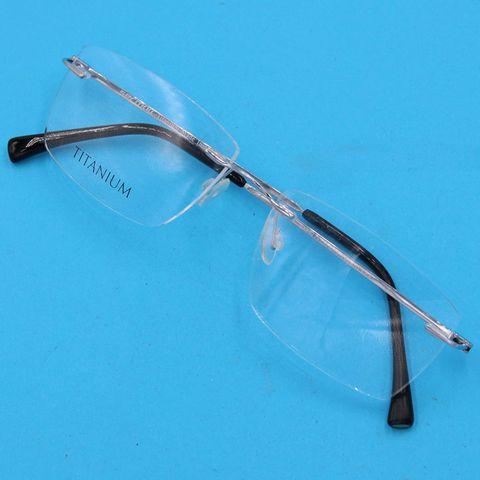 Eyeglass frames myopia borderless ti-tan silver, eye glasses, eye business
