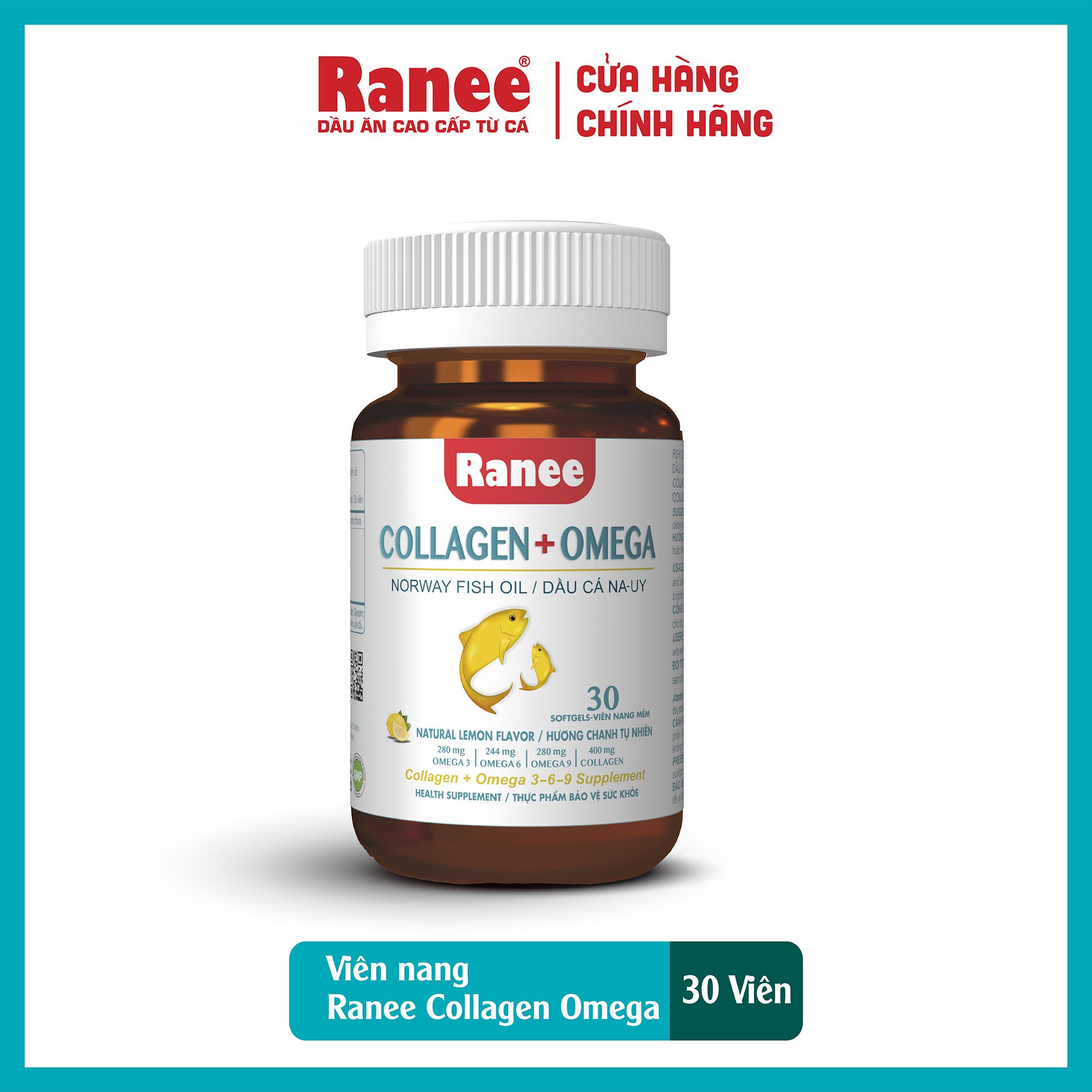 Viên Nang Collagen + Omega  Hộp 30 viên  Đẹp da, ngăn ngừa lão hóa da