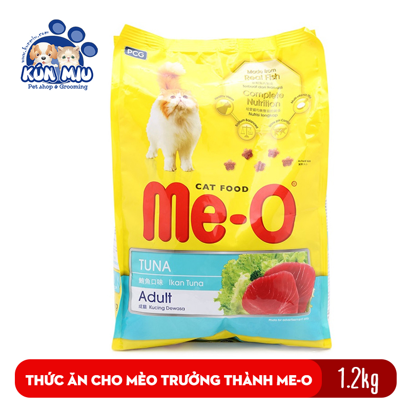 [Hoàn Tiền 10%] Thức ăn cho mèo lớn đã trưởng thành trên 1 tuổi Me-O Adult 1.2 kg