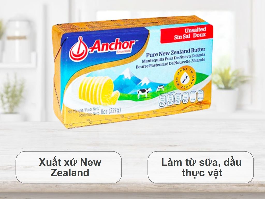 SHIP HCM - BƠ MẶN ANCHOR 200GR - 16649 BƠ LÀM BÁNH