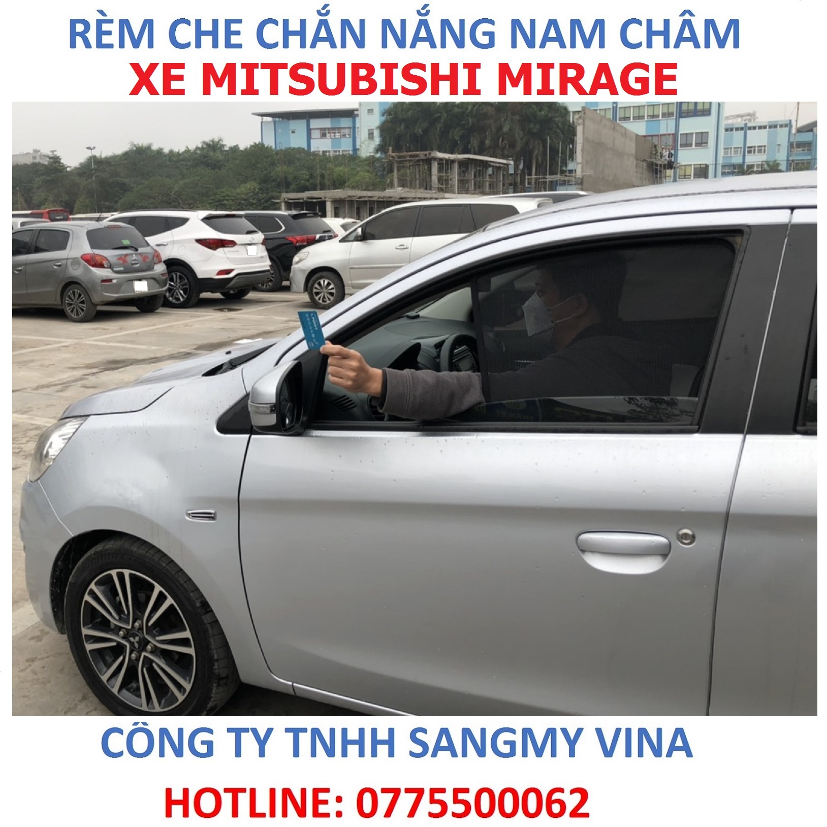 Rèm che chắn nắng nam châm xe Mitsubishi Mirage
