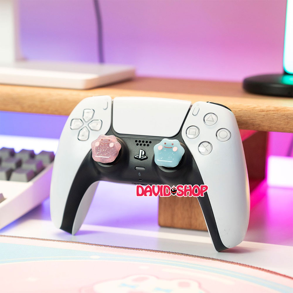 [Moncon] Núm bọc analog Ditto (Pokémon) cao cấp cho tay cầm DualSense (PS5), DualShock 4 (PS4), Pro Controller, Xbox, v.v...