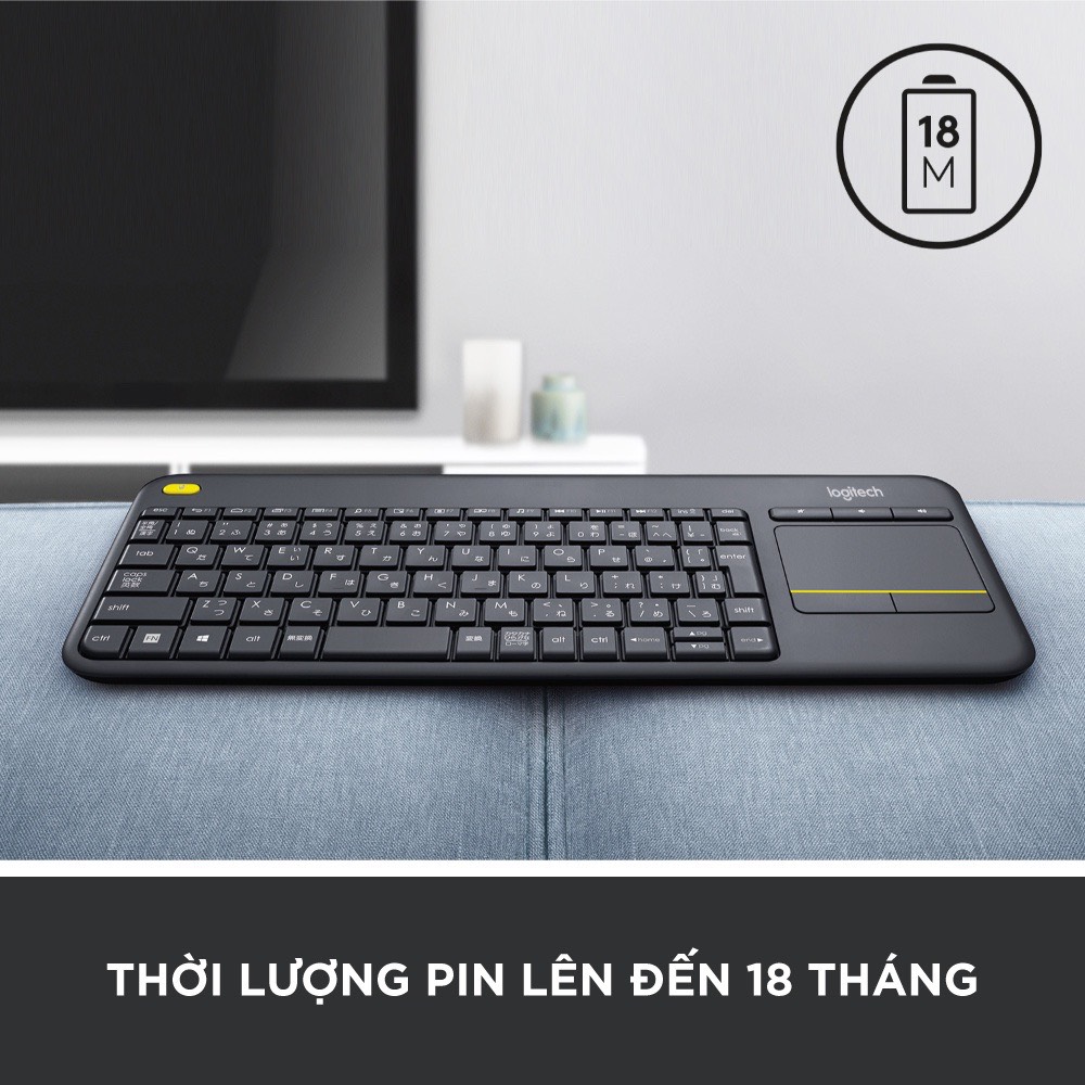 Bàn Phím không dây Logitech tích hợp Touchpad K400 Plus