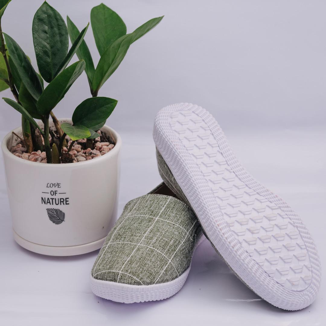 [HCM]GIÀY LƯỜI NỮ Ô VUÔNG MÀU XANH