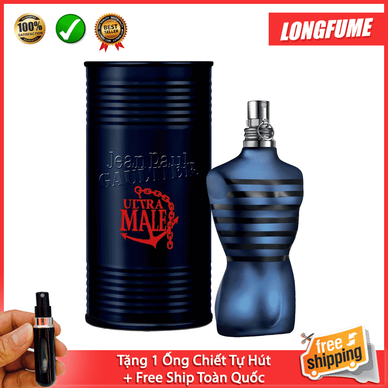 [Có Video] Nước hoa nam Ultra Male Jean Paul Gaultier 125ml - Nước hoa Pháp sỉ lẻ giá tốt có cửa hàng Longfume uy tín Quận 10 TPHCM