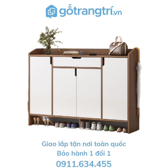 Tủ để giày dép ghs-51792 - gỗ mdf lõi xanh, giao lắp tại nhà | gỗ trang trí