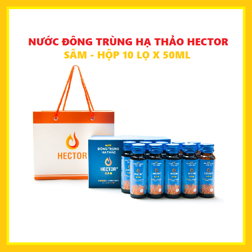 Nước đông trùng hạ thảo Hector sâm (Hộp 10 chai x 50ml)