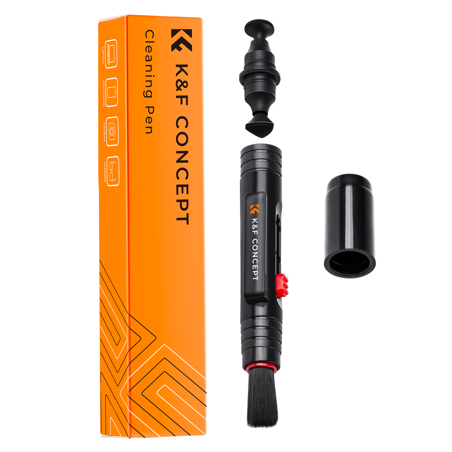 K&F Concept Lens Cleaning Pen with Retractable Soft Brush for Dslr Cameras and Sensitive Electronics Optics Cleaning Tool