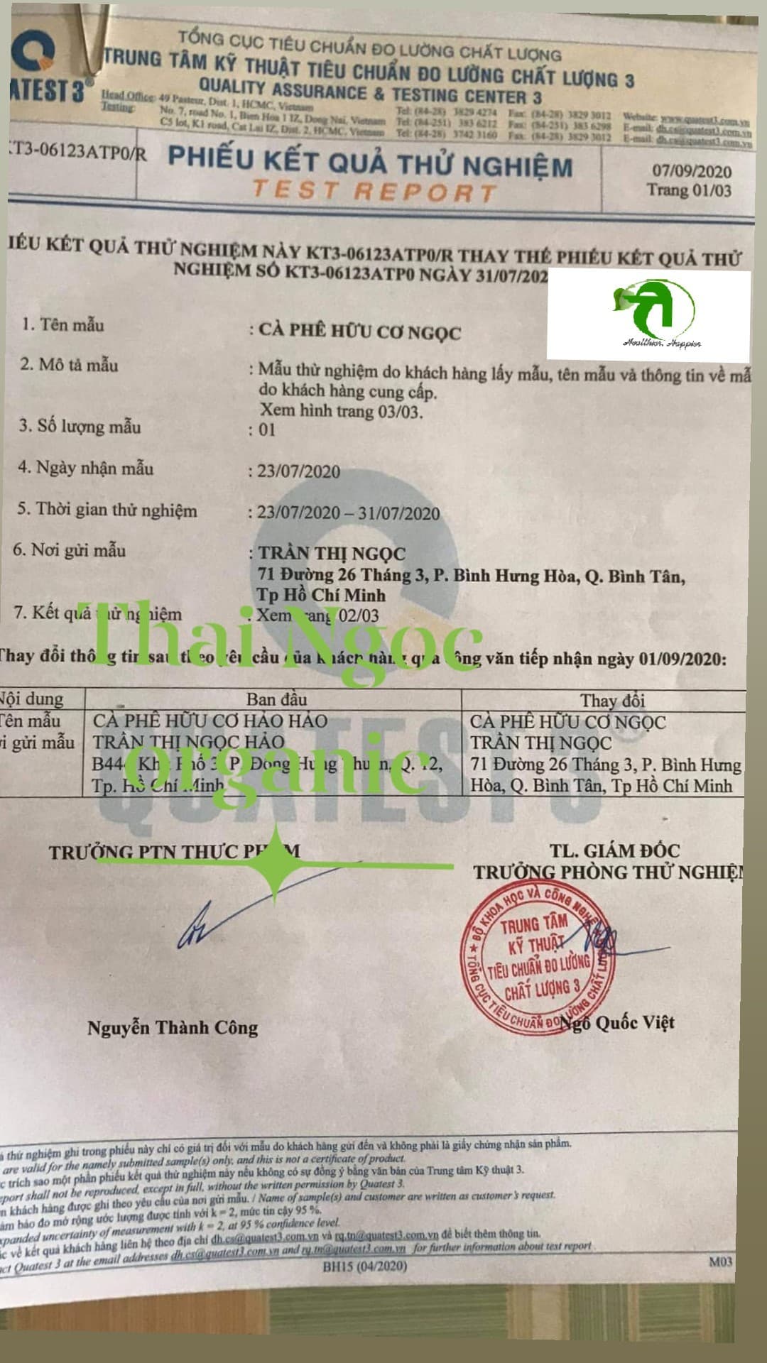 Cafe hữu cơ thải độc đại tràng 500gr NgocOrganic