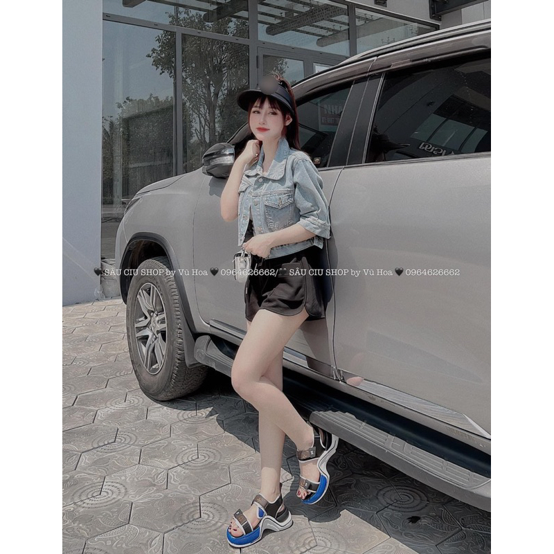 áo sơ mi bò nữ tay lửng..