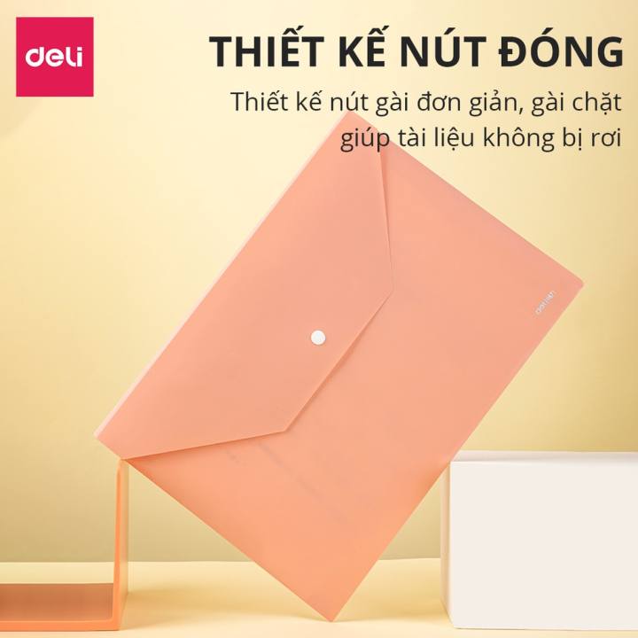 Túi file đựng tài liệu A4 Deli nhiều màu, my clear bag bìa đựng tài liệu văn phòng lưu trữ hồ sơ giấy tờ PP301 - Hình ảnh 6