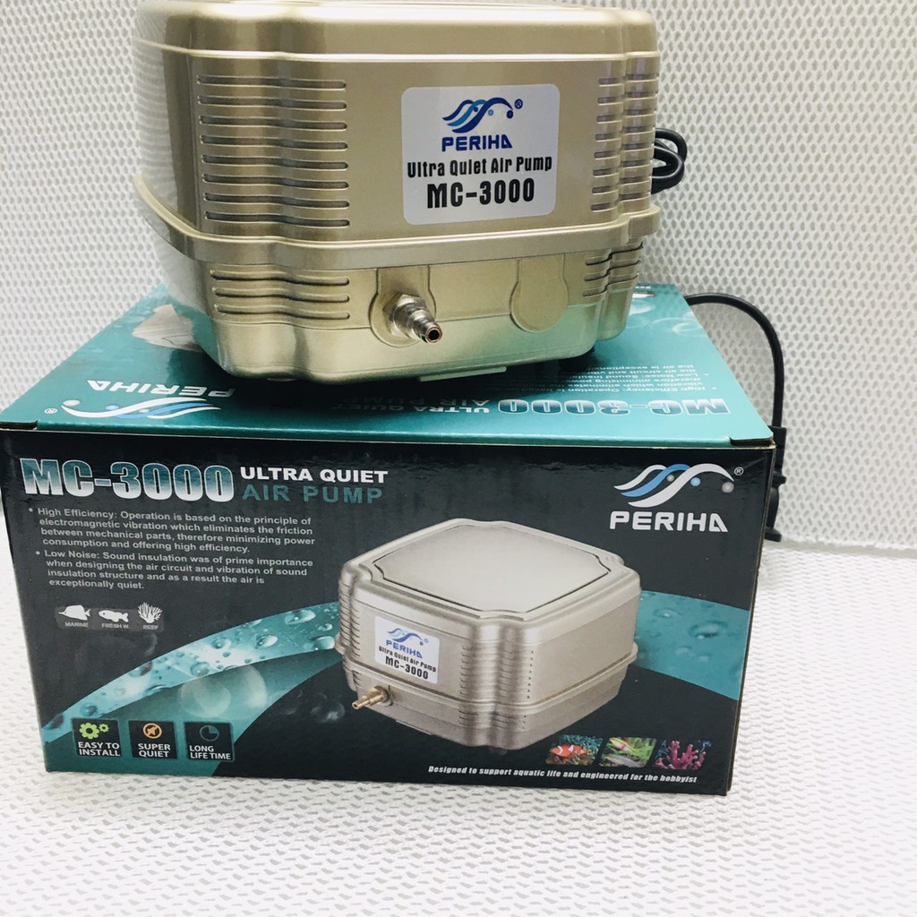 Máy Sủi Oxy Periha MC 3000 siêu êm cho hồ cá cảnh