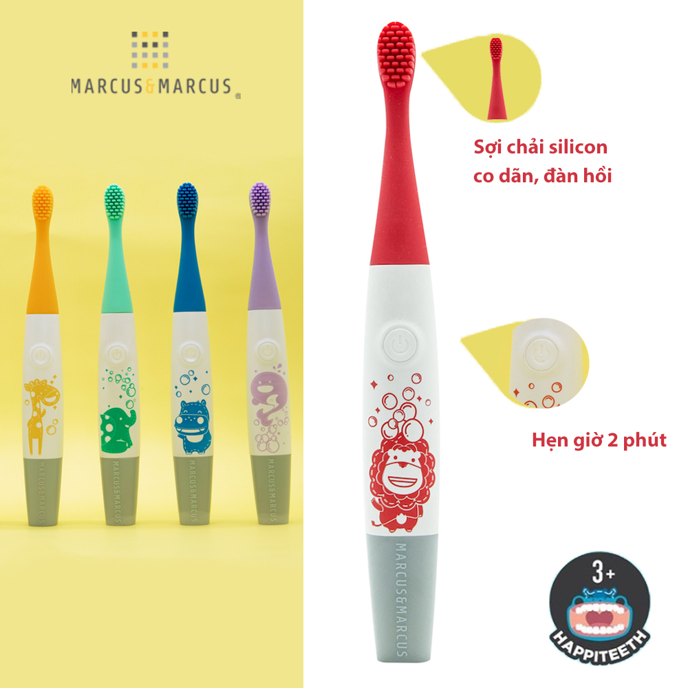 Bản Chải Đánh Răng Silicon Chạy Pin Cho Bé Marcus & Marcus, Từ 3 Tuổi - Marcus