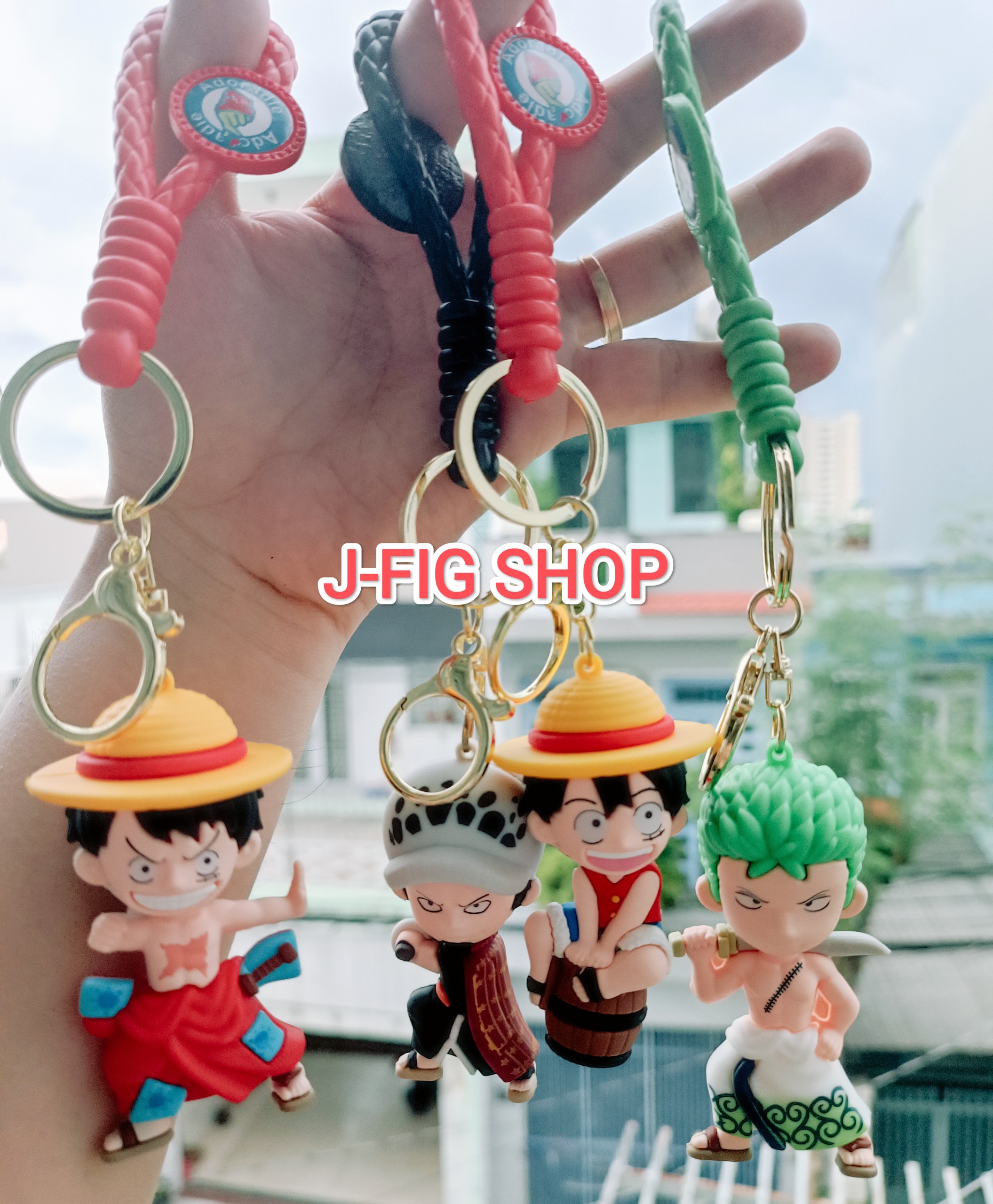 Móc khóa One Piece Luffy Zoro Law Chibi