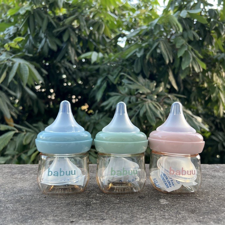 Bình sữa cổ rộng Babuu 90ml/120ml cho bé sơ sinh
