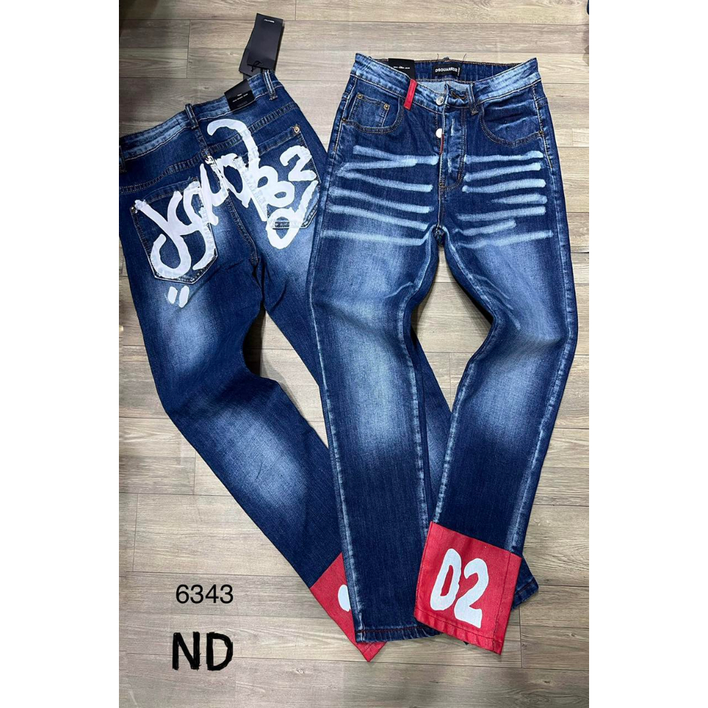 Quần Jeans Dsq2 Xanh 1964 Họa Tiết D2 Phối Ống Hàng Loại 1 Chất Liệu Cao Cấp Quần bò DSQ cực hot 2023