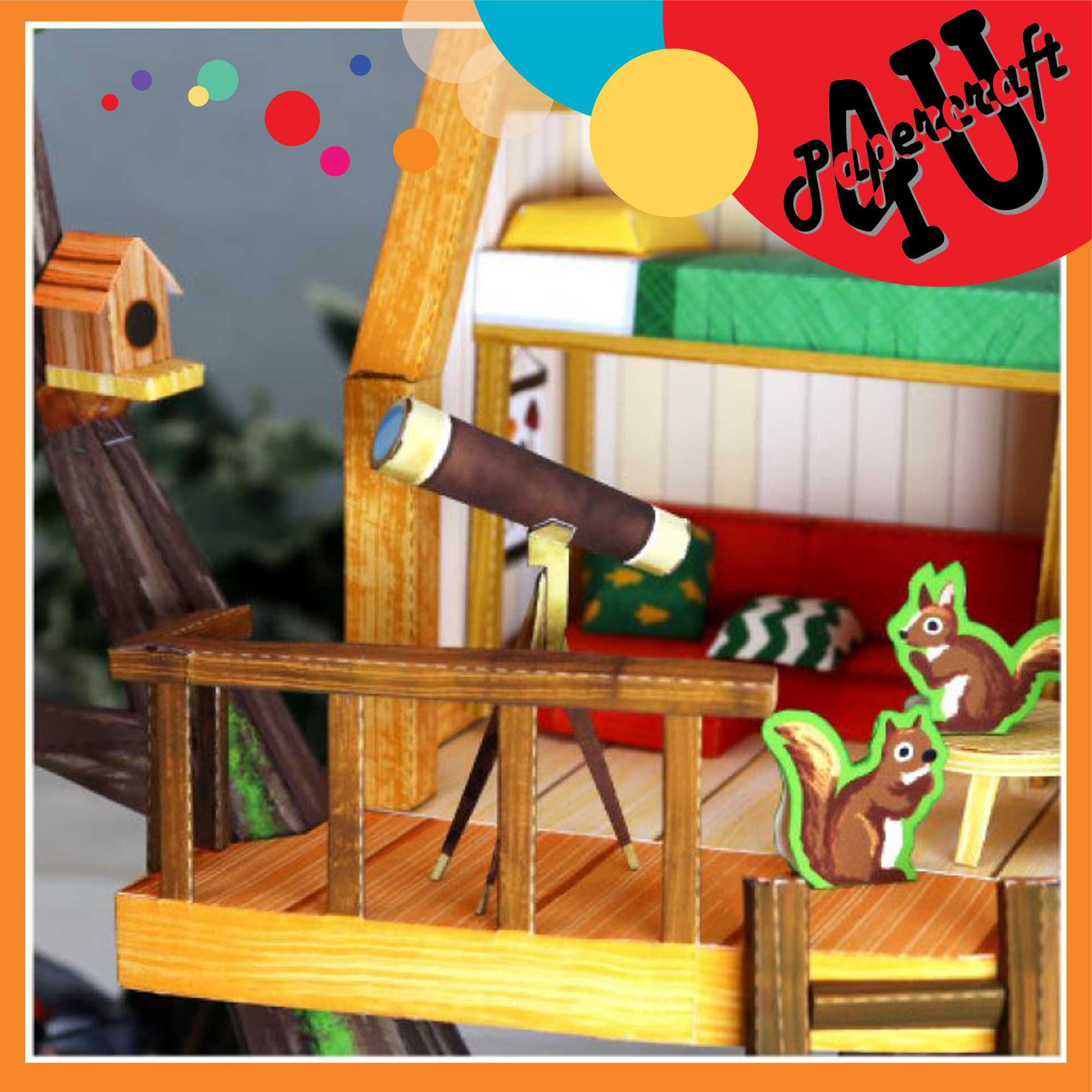 Mô hình giấy 3D  Nhà trên cây