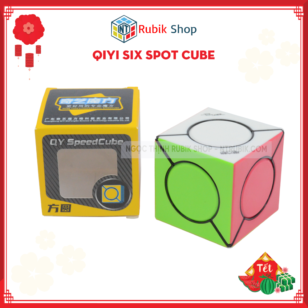 [Hoàn tiền 10%][Rubik Biến Thể] Rubik Qiyi Six Spot Cube Stickerless đồ chơi thông minh