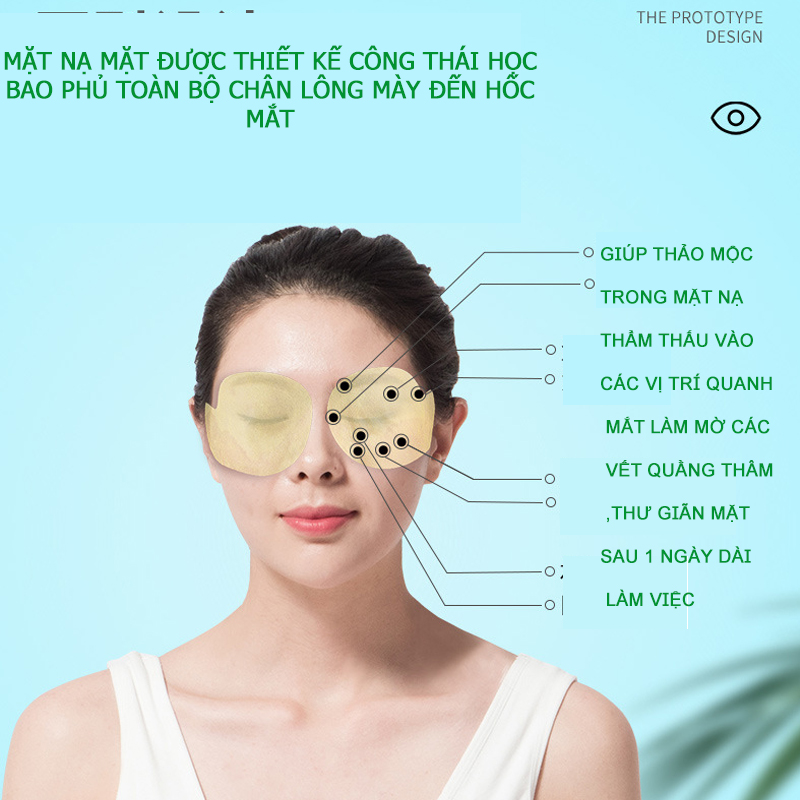 Mặt nạ mắt thảo mộc vitamin e giảm mỏi mắt . căng mắt , giảm cuồng thầm mắt