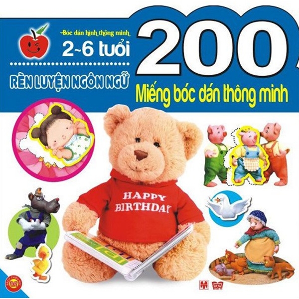 Fahasa - 200 miếng bóc dán thông minh - rèn luyện ngôn ngữ