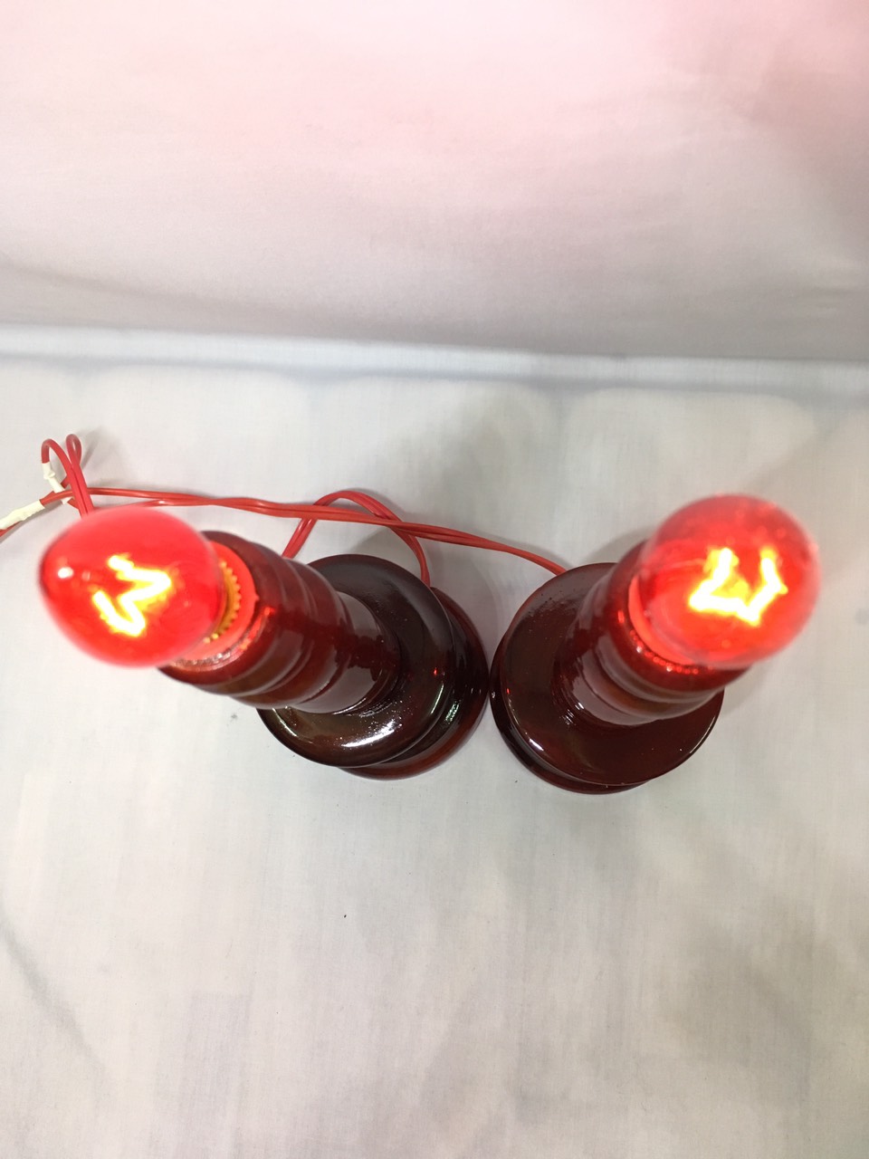 Đèn bàn thờ điện hàng chất lượng - Đèn bé - Gỗ tràm MS 01