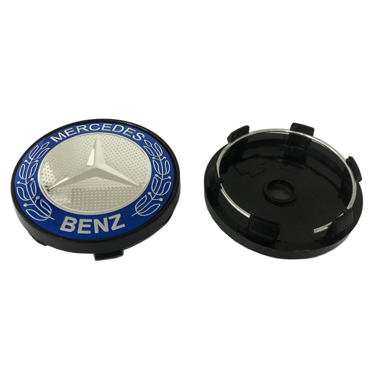 01 PC logo wheel lug Lazada Benz bz60 car wheel cover-60mm diameter-2 colors: blue silver and blue Black