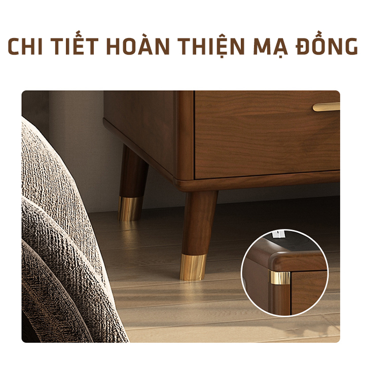 Bedside Cabinet wood grain luxury Beech