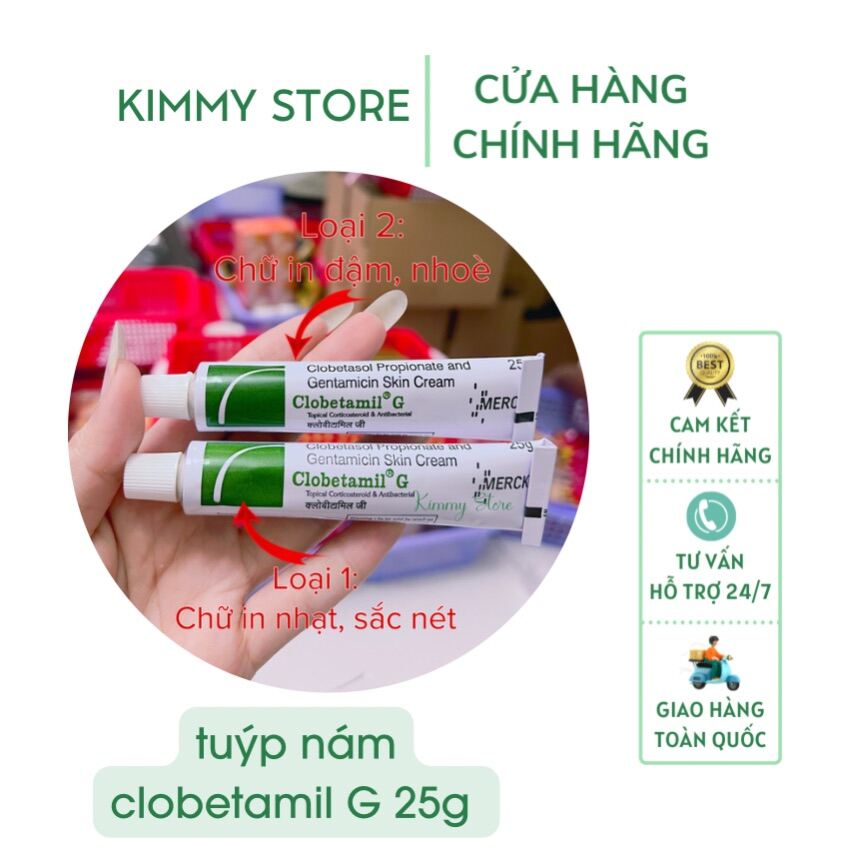 Tuýp kem clobetamil G 25gram