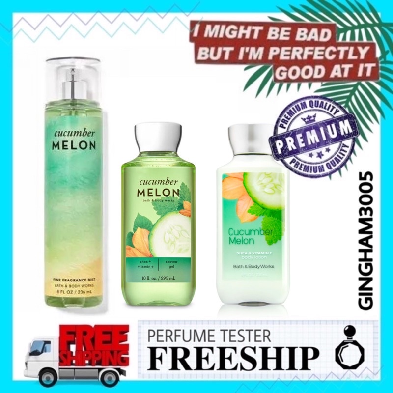 ✦Gh✦ Xịt Toàn Thân Bodymist Bath & Body Works Mùi Cucumber Melon 30Ml/50Ml/100Ml