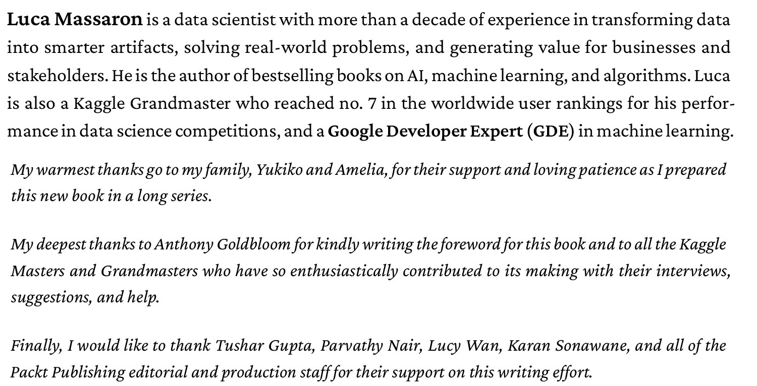 The Kaggle Book Data analysis and machine learning