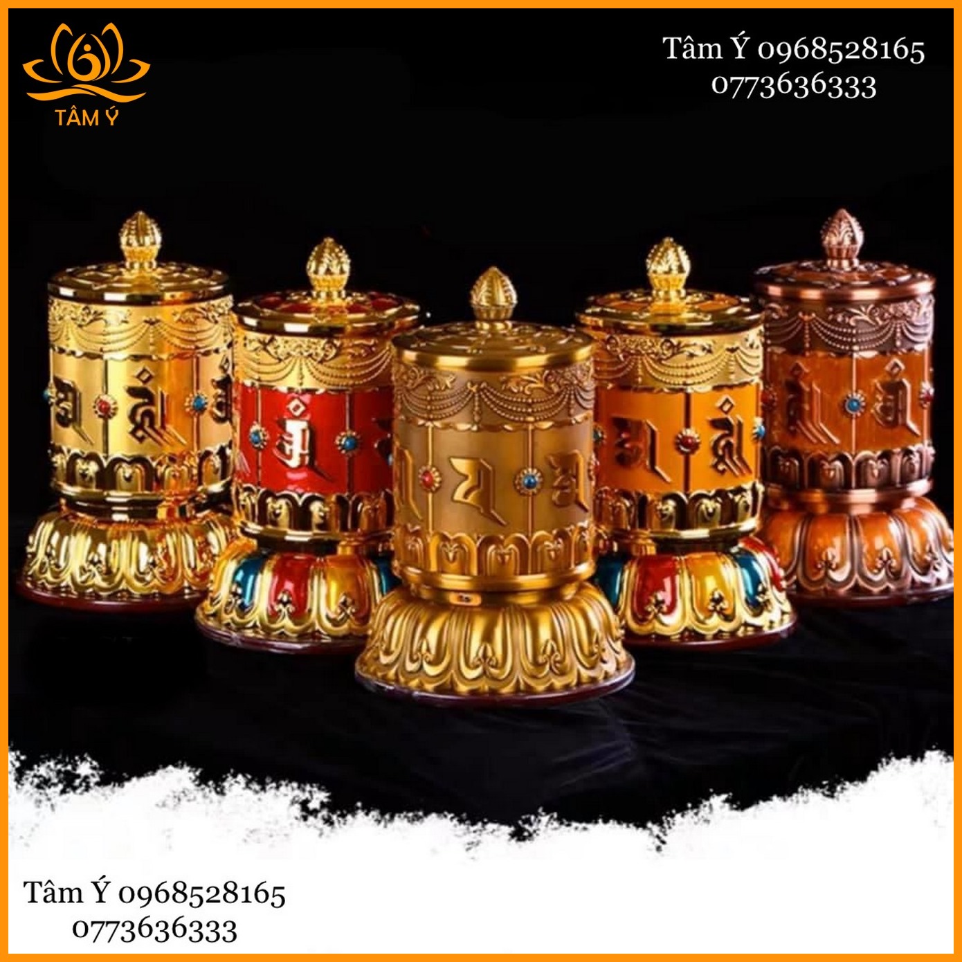 Như ý luân kinh luân cắm điện phát nhạc, chất lượng rất tốt, rất bền, âm thanh hay, có cổng cắm usb, nhiều màu sắc