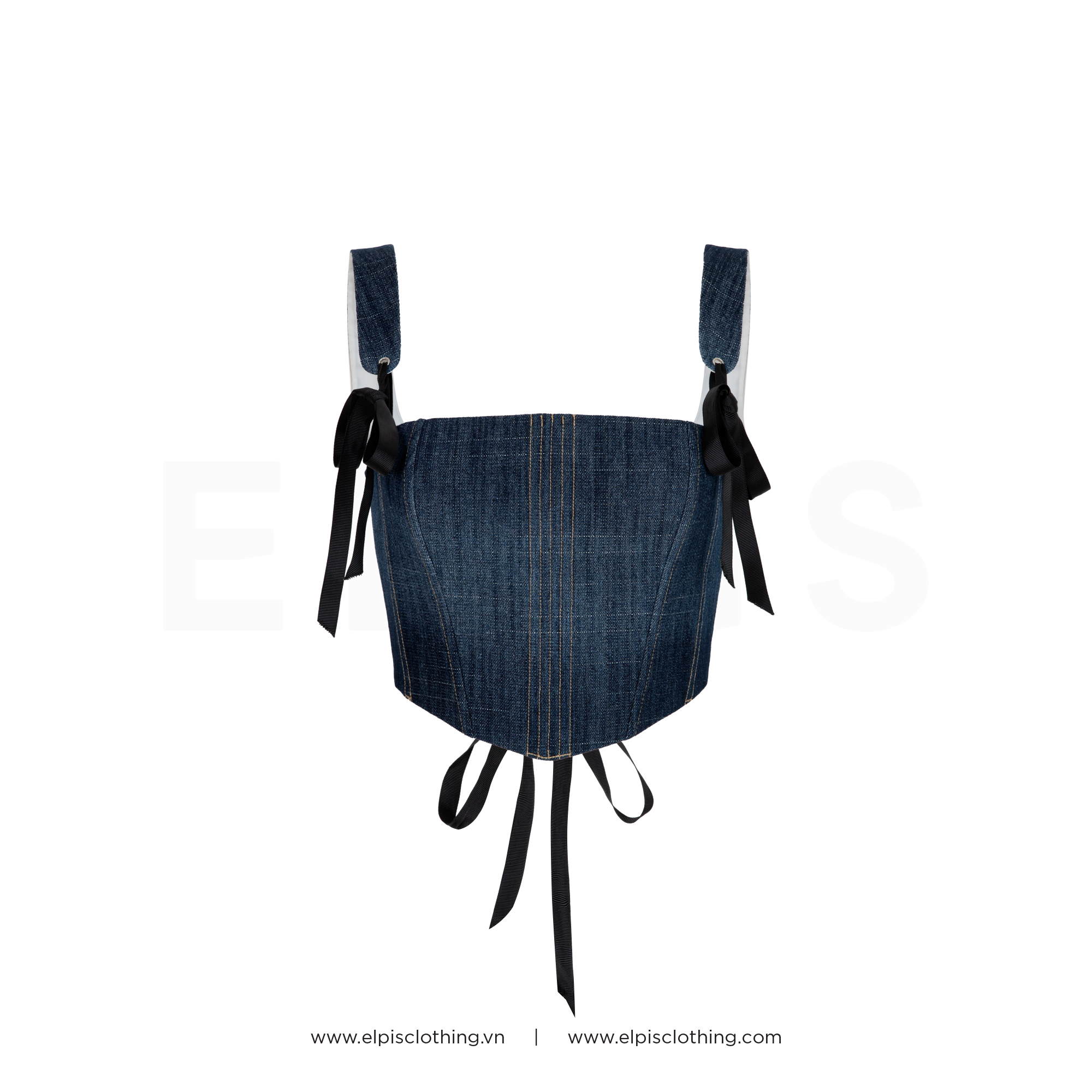 ELPIS - Áo corset jeans SS23T90