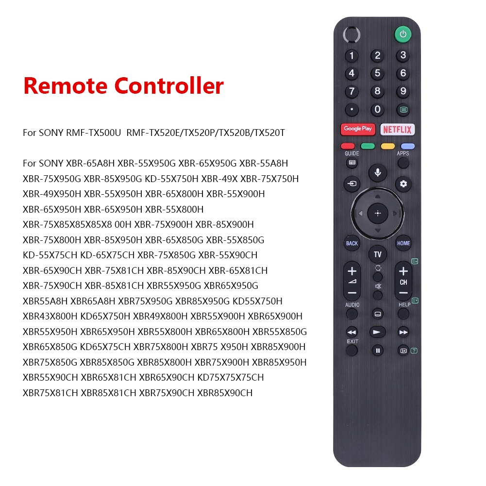 Rmt-tx500u sony smart android tv remote control compatible with rmf-tx520p rmf-tx520p rmt-tx500p rmt-tx500u rmt-tx600u rmt-tx621u