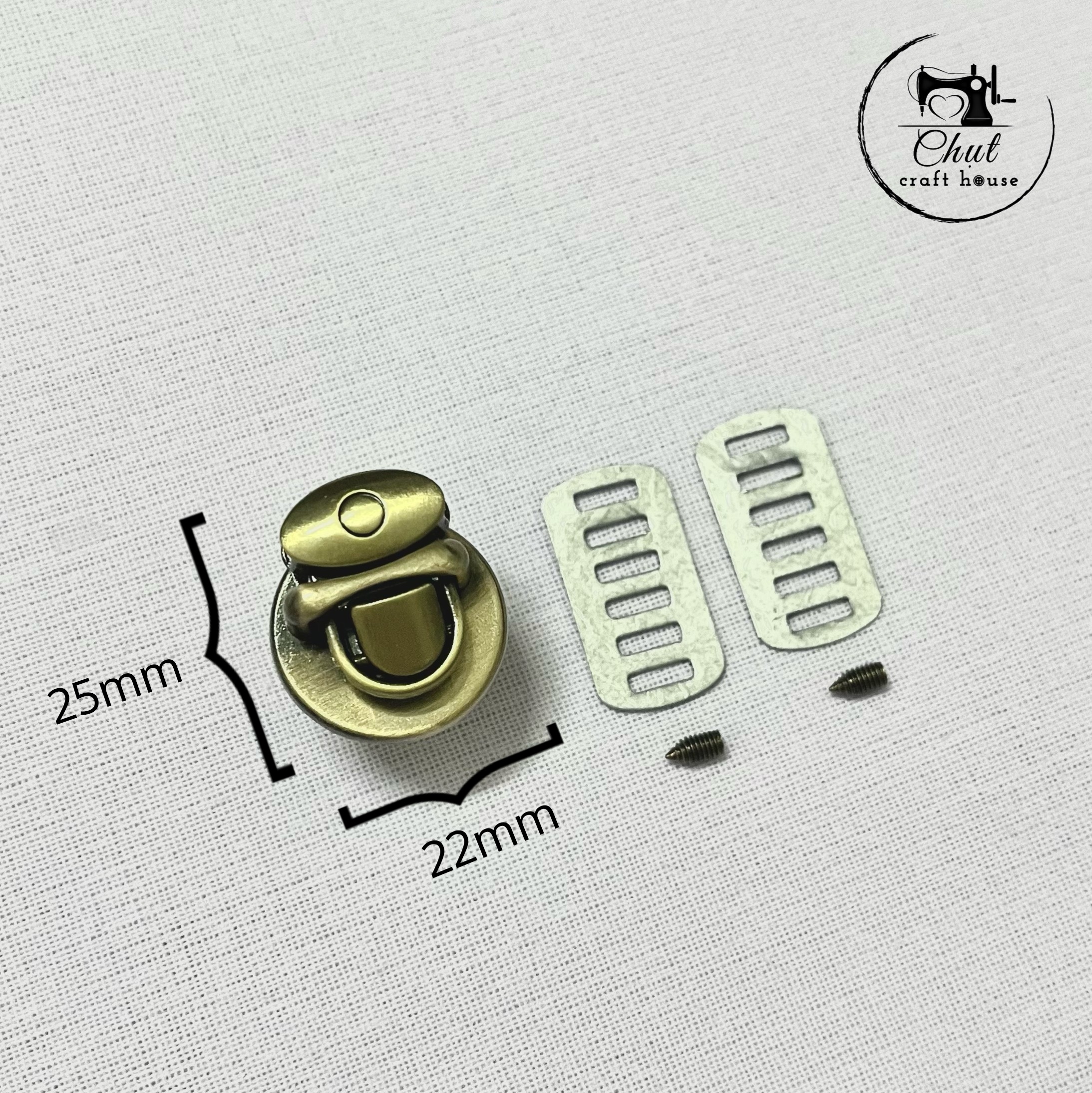 Khóa sập mỏ vịt đồng dùng cho túi ví handmade
