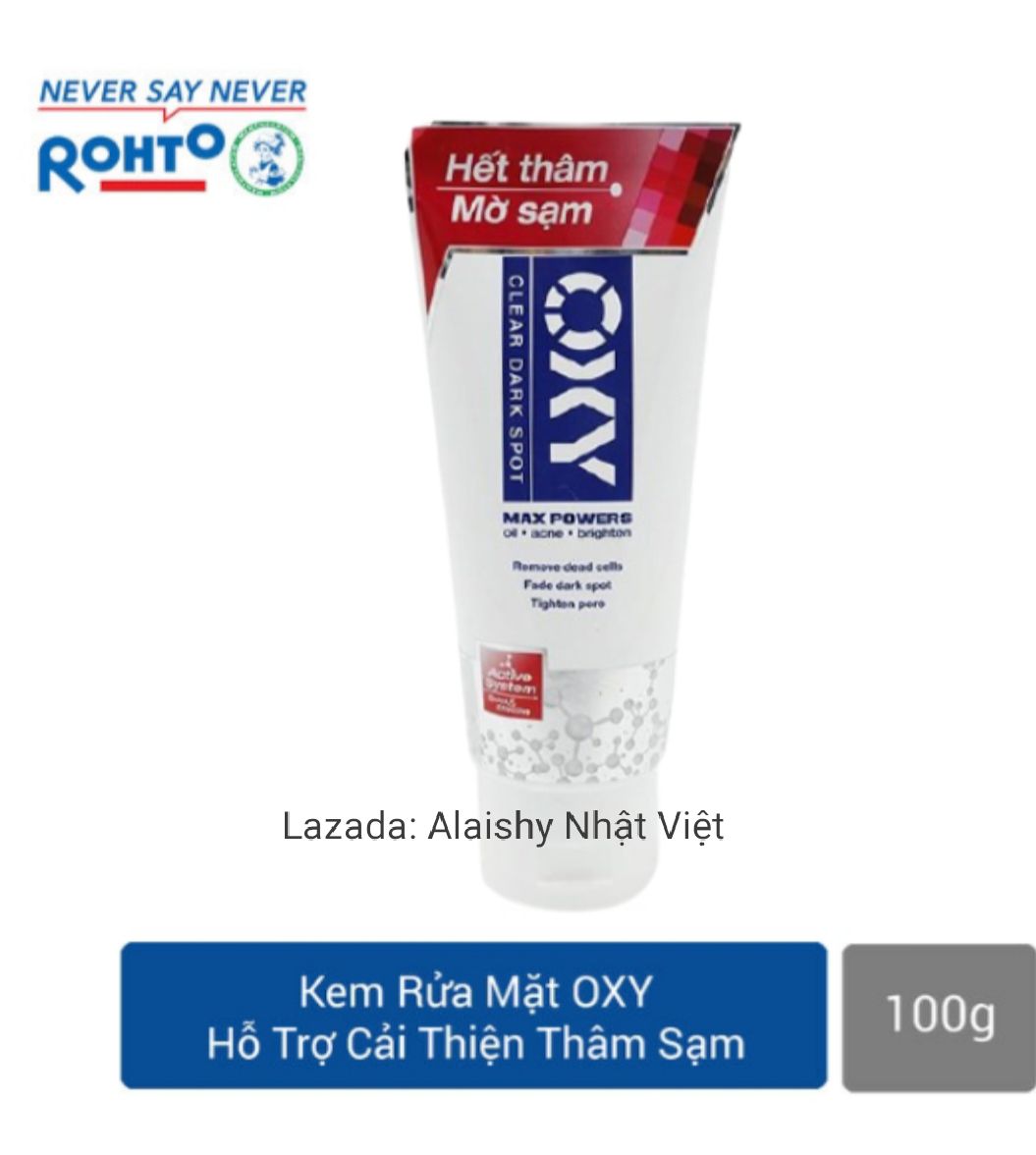 Sữa rửa mặt Oxy Clear Dark spot hết thâm mờ sạm 100 gr