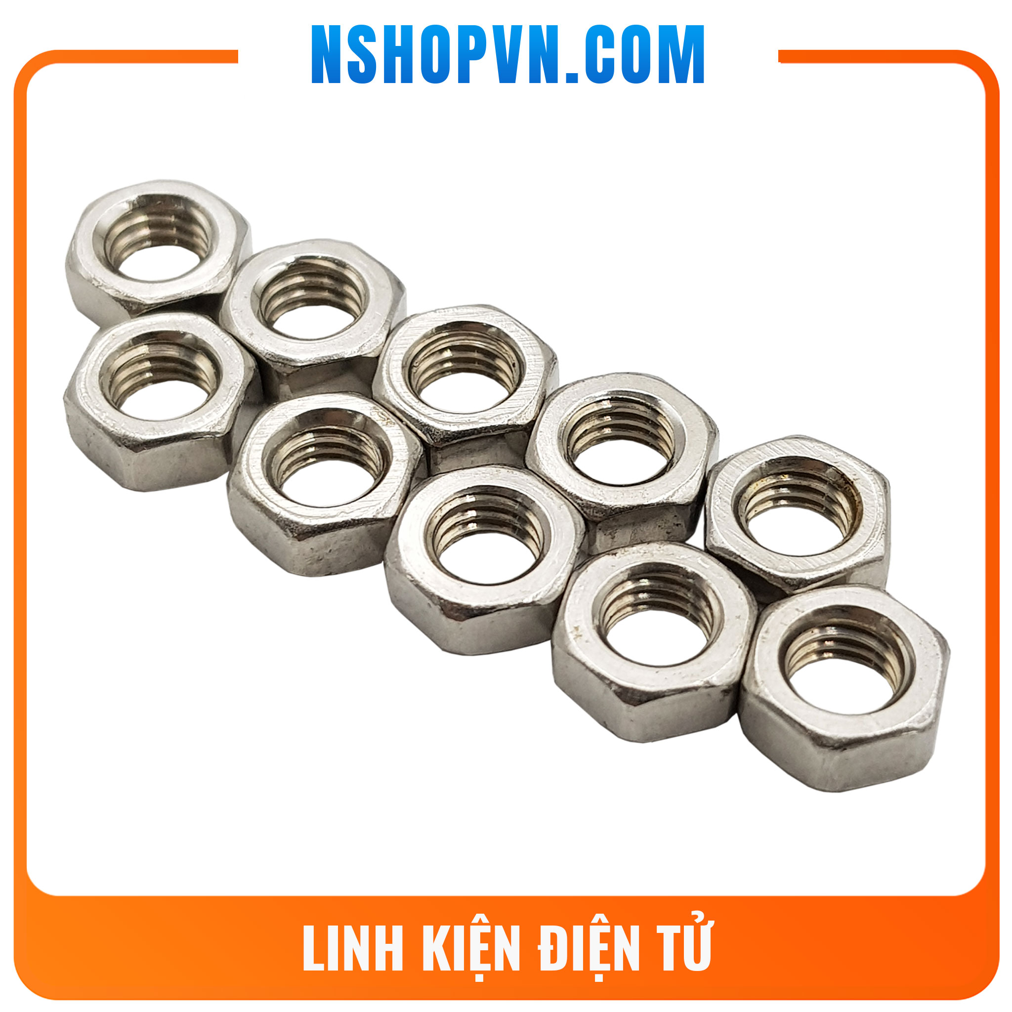 Đai ốc M3 | M4 | M5 inox 201 (10 con)
