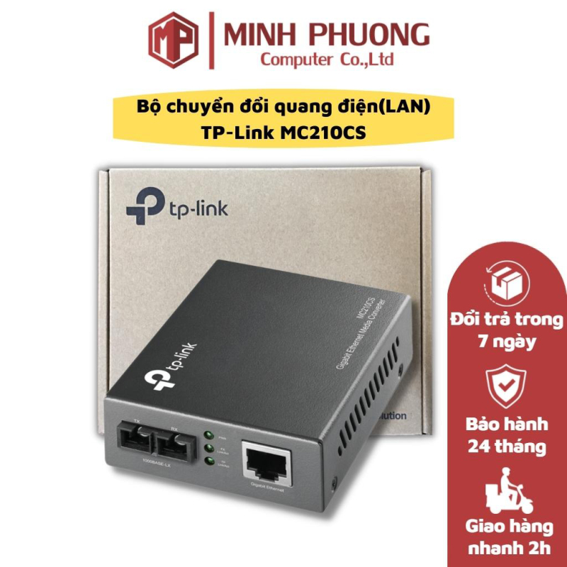 Bảng giá Bộ chuyển đổi quang điện(LAN) Tp-link MC210CS, chuyển đổi dây cáp quang sang dây mạng LAN - Hàng chính hãng Phong Vũ