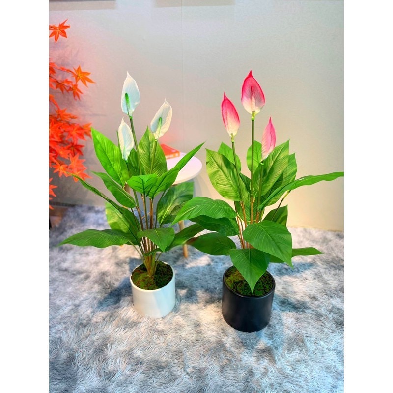 Cây lan ý giả - Size 90 cm - Cây giả, hoa lụa trang trí nhà cửa