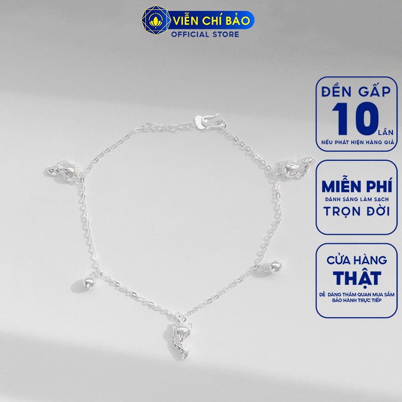Lắc chân bạc nữ hồ ly cửu vỹ thiên hồ bạc ta chất liệu s925 thời trang phụ kiện trang sức nữ viễn chí bảo l500059