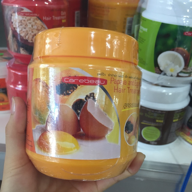 Kem ủ tóc trứng đu đủ Carebeau 500ml Thái Lan